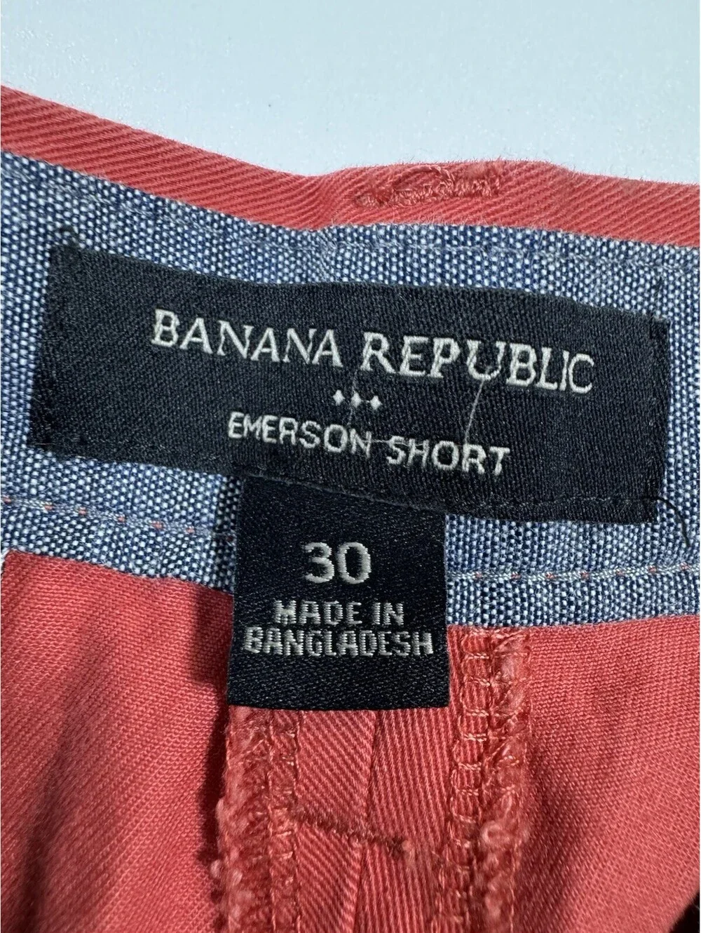 Banana Republic Emerson Shorts Men’s 30 Red Straight Fit 11” Chino NWT